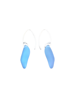 Cultured Sea Glass Earrings 1.75"