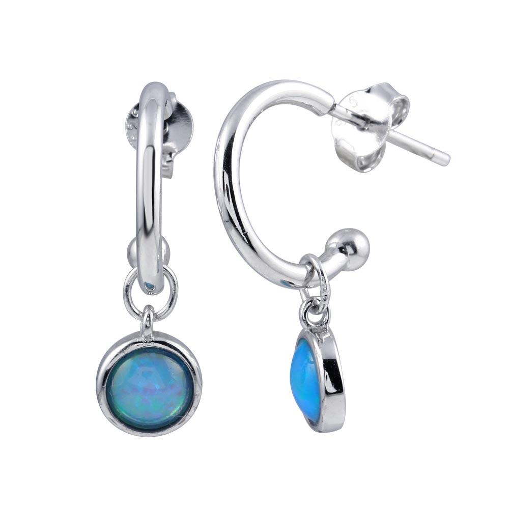 Opal Hoop Earrings