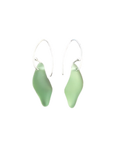 Cultured Sea Glass Earrings 1.75"