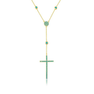 Turquoise Cross Necklace