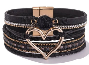 Heart Leather Bracelet