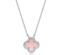 Clover Sterling Silver Gemstone Necklaces