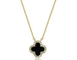 Clover Sterling Silver Gemstone Necklaces