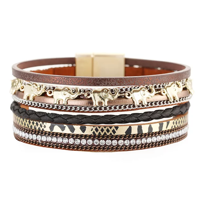 Elephant Leather Bracelet